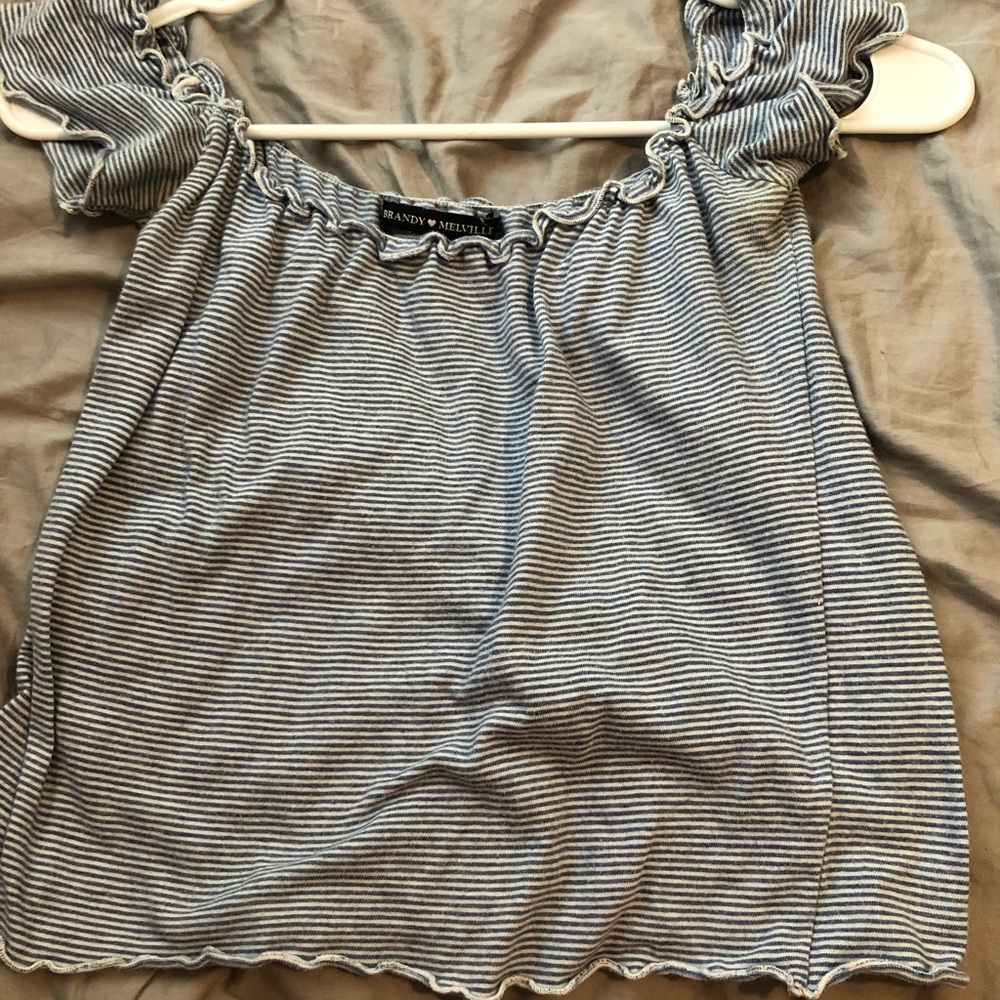 Rare brandy off the shoulder crop top